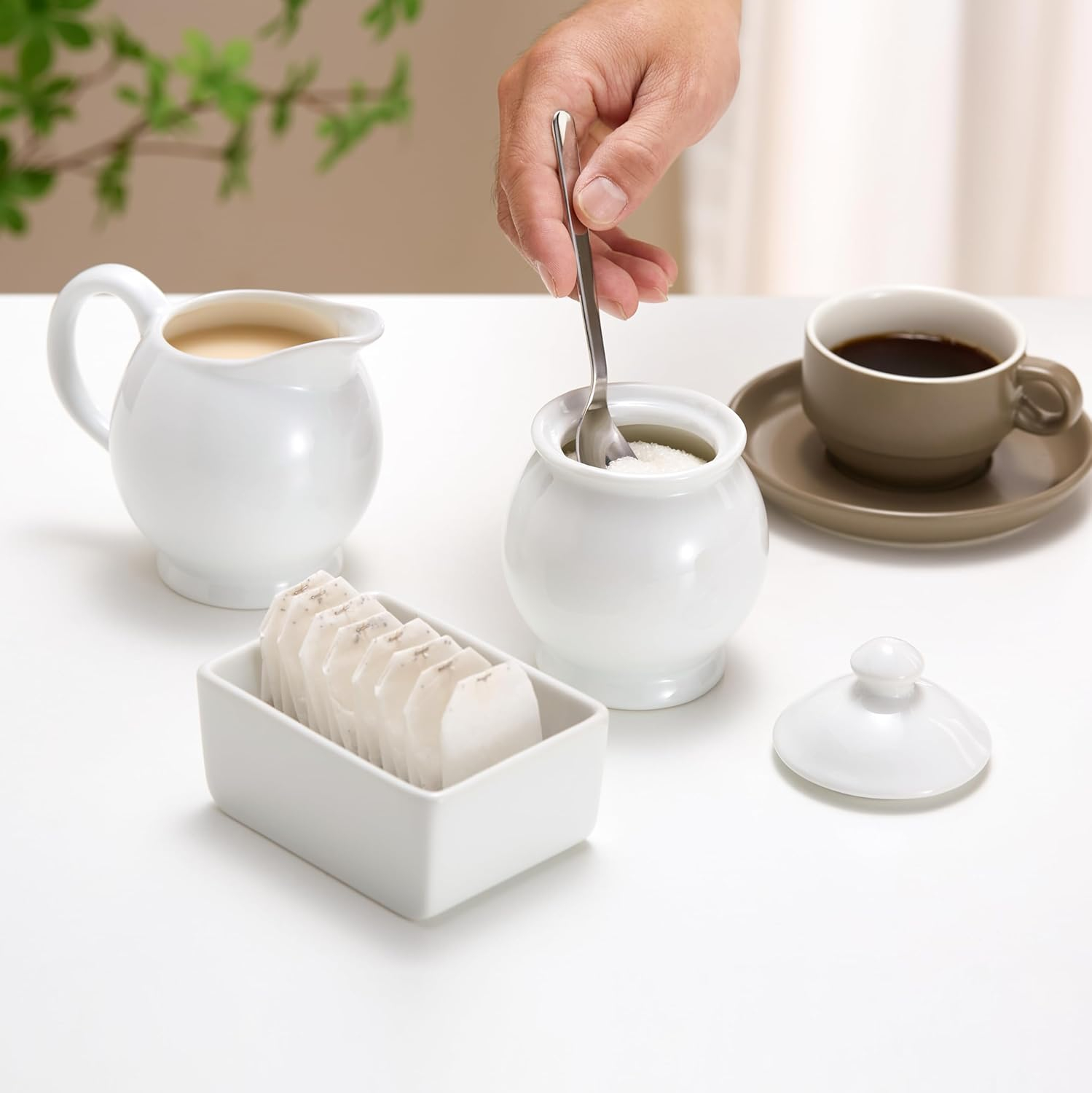 Kook 3 Pc Sugar & Creamer Set