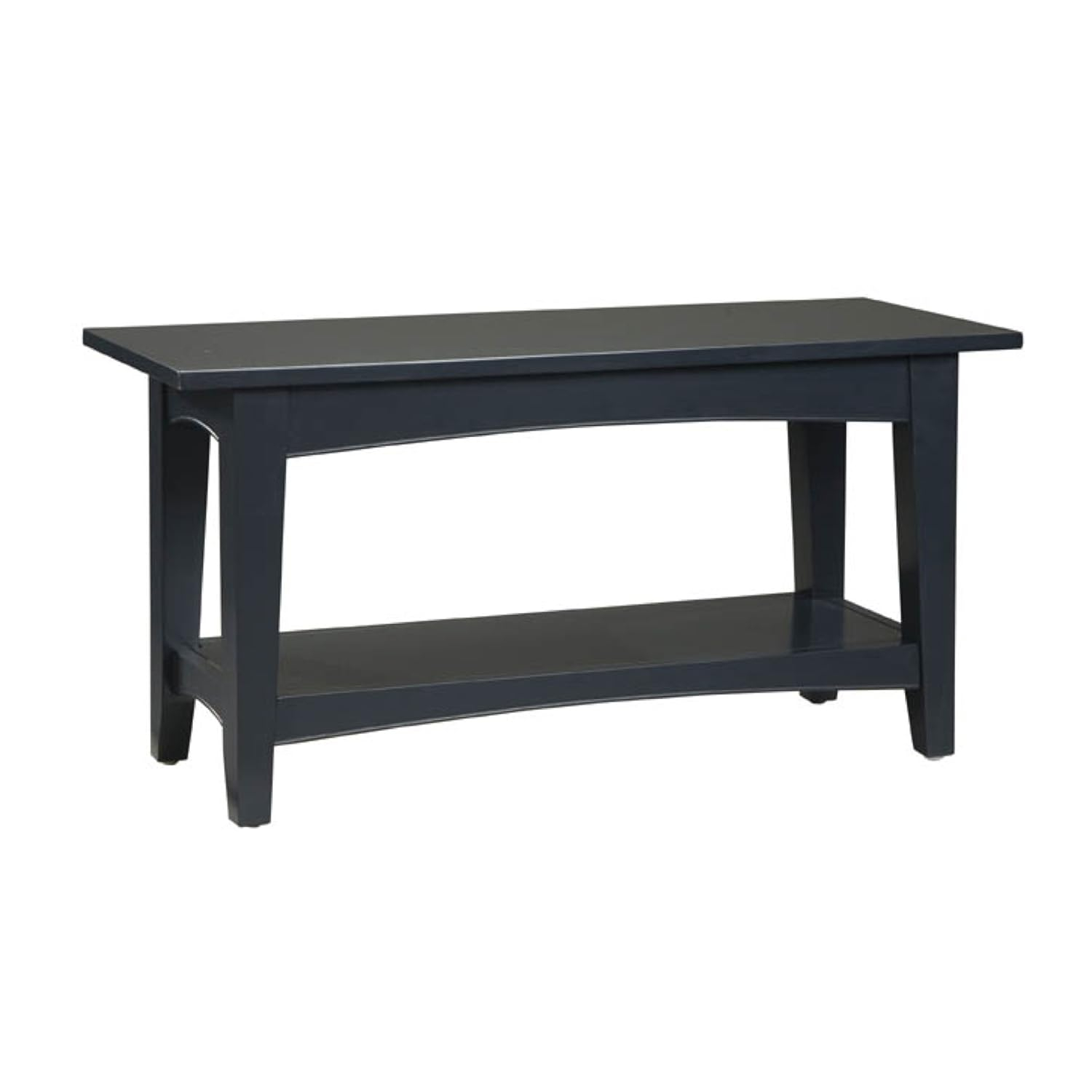 Alaterre Shaker Cottage Bench with Shelf, Espresso