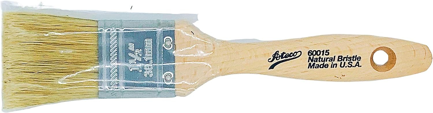 Ateco 60015 Pastry Brush - 1.5 Inch Natural Wood Boar Bristles Made in the USA - Kitchen Pastry Basting Brush