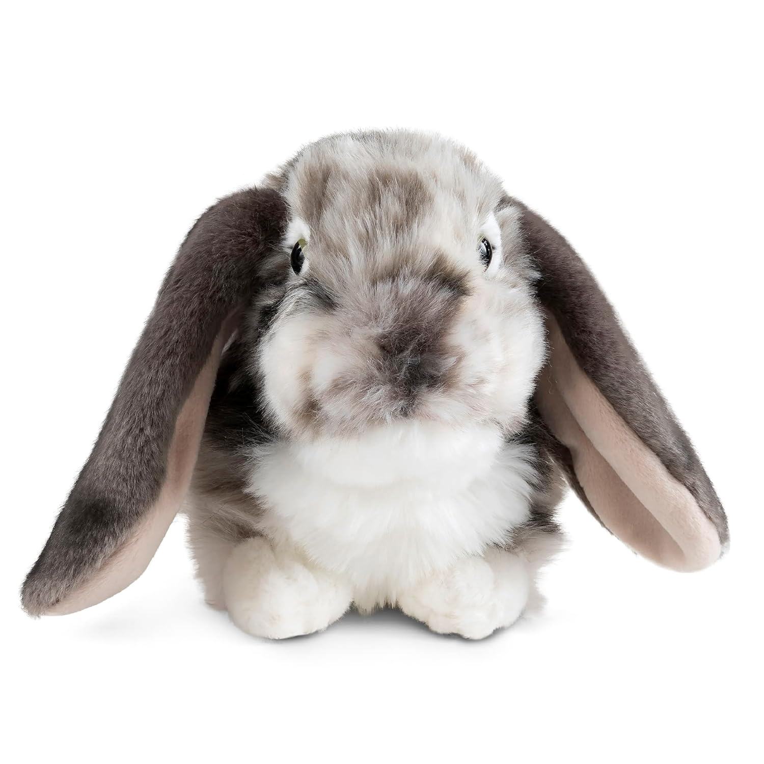 Living Nature 12" Plush Grey Dutch Lop Ear Bunny Plush Animal