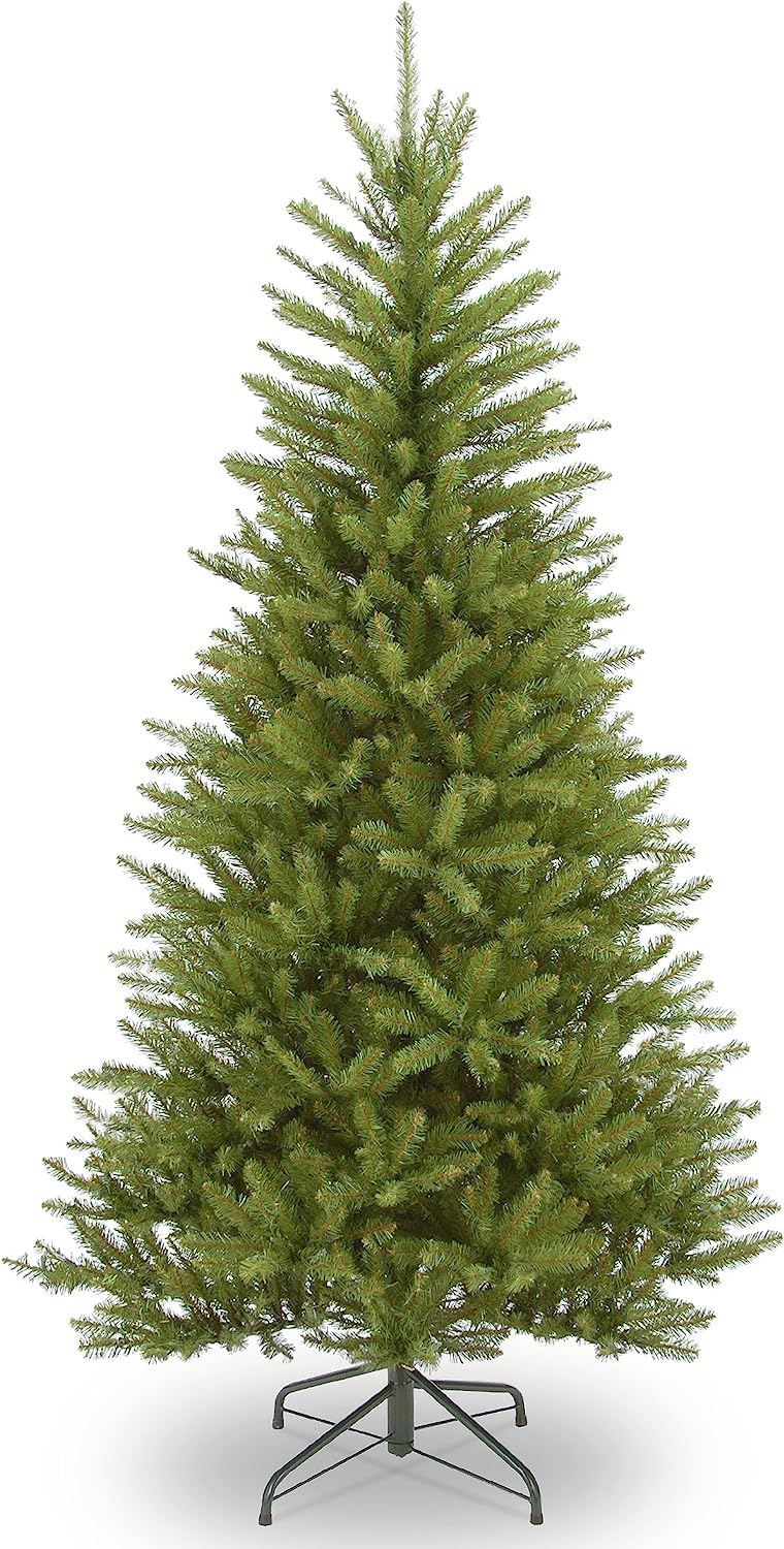 Slim Green Fir 6.5-Foot Artificial Christmas Tree with Stand