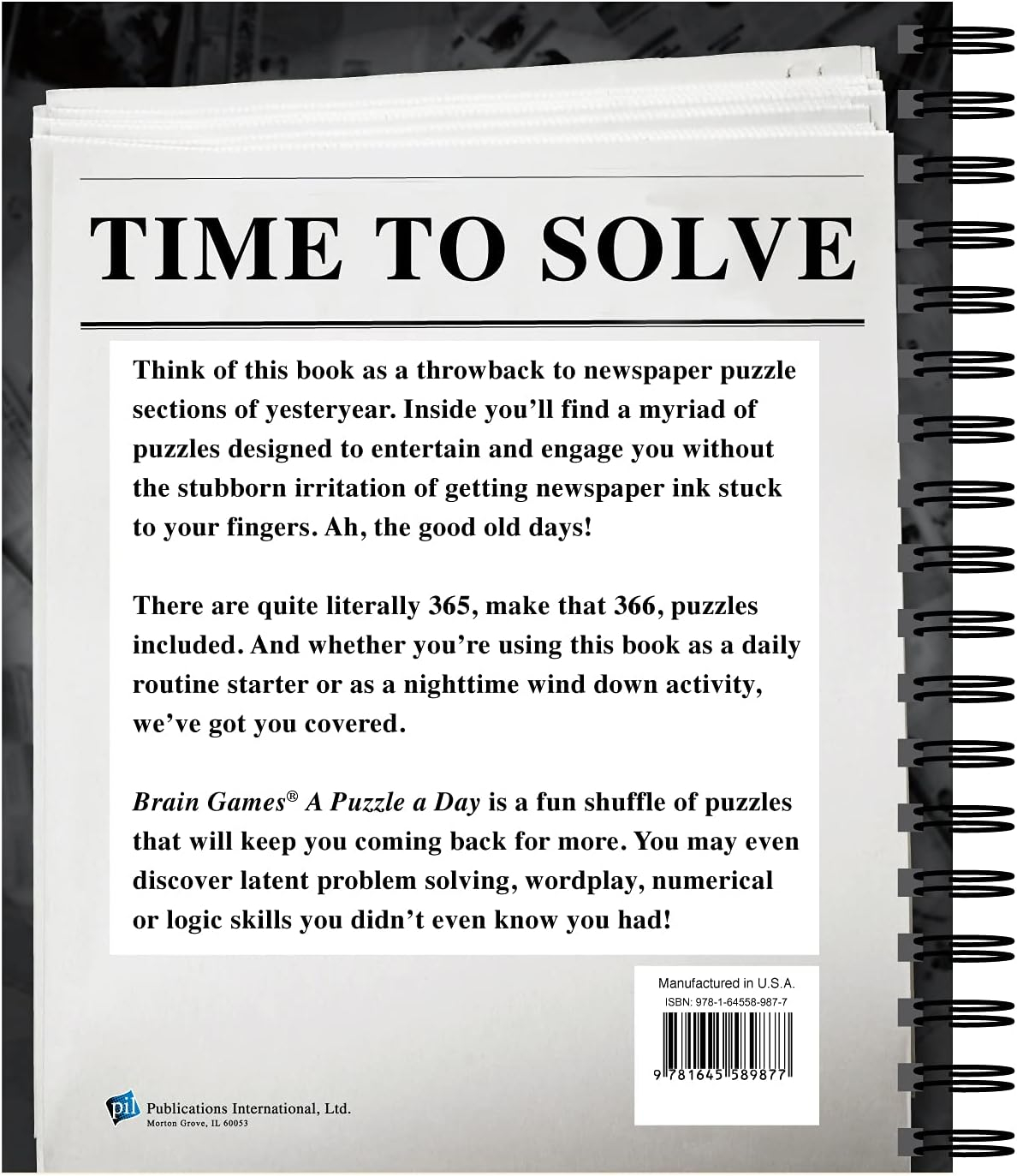 Brain Games - A Puzzle a Day - by  Publications International Ltd & Brain Games (Spiral Bound)