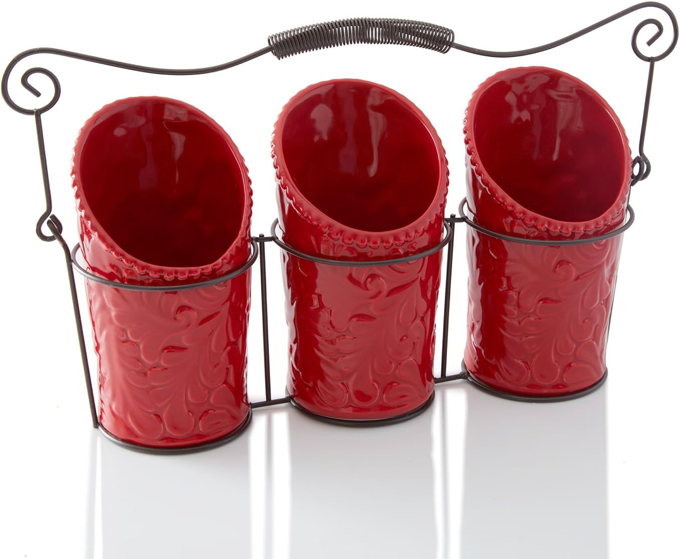 Kitchen Utensil Holder Set - Red