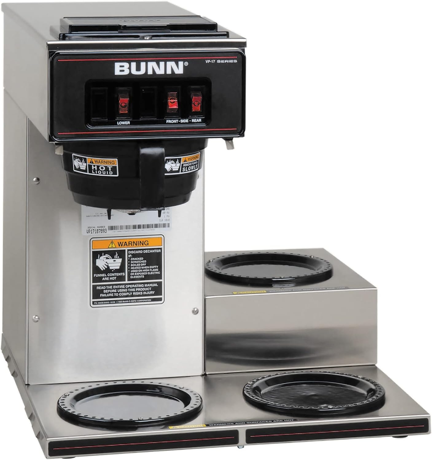 BUNN 12-Cup Pourover Coffee Brewer 12 Cup(s) - Multi-serve - Stainless Steel