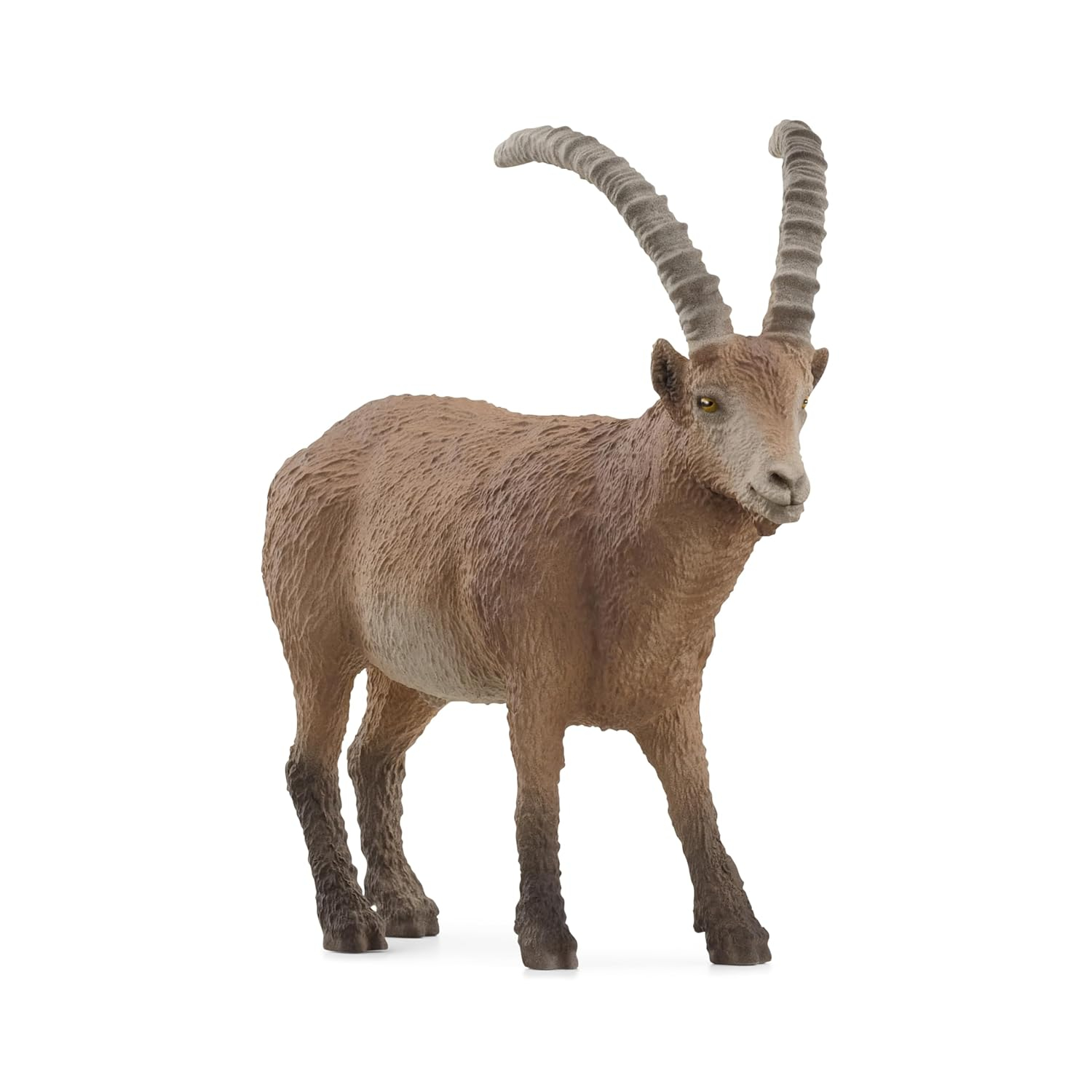 Realistic Brown and Gray Ibex Wild Animal Toy Figurine