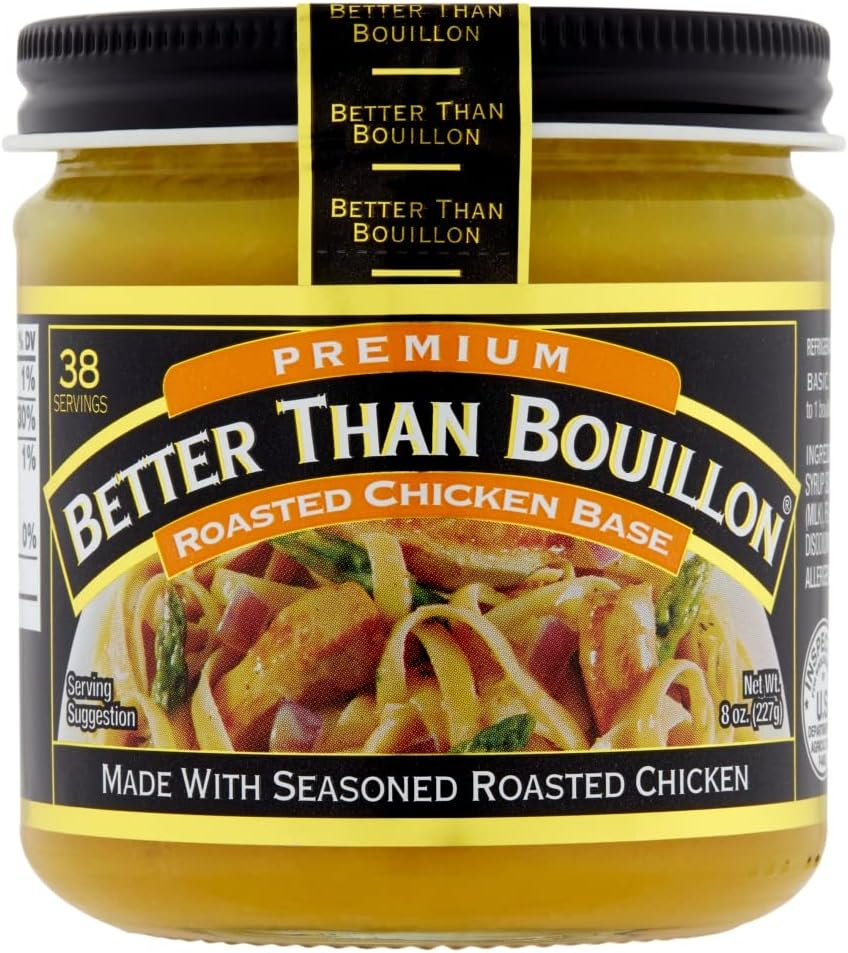 Better Than Bouillon Premium Roasted Chicken Base, Shelf-Stable, 8 oz Jar