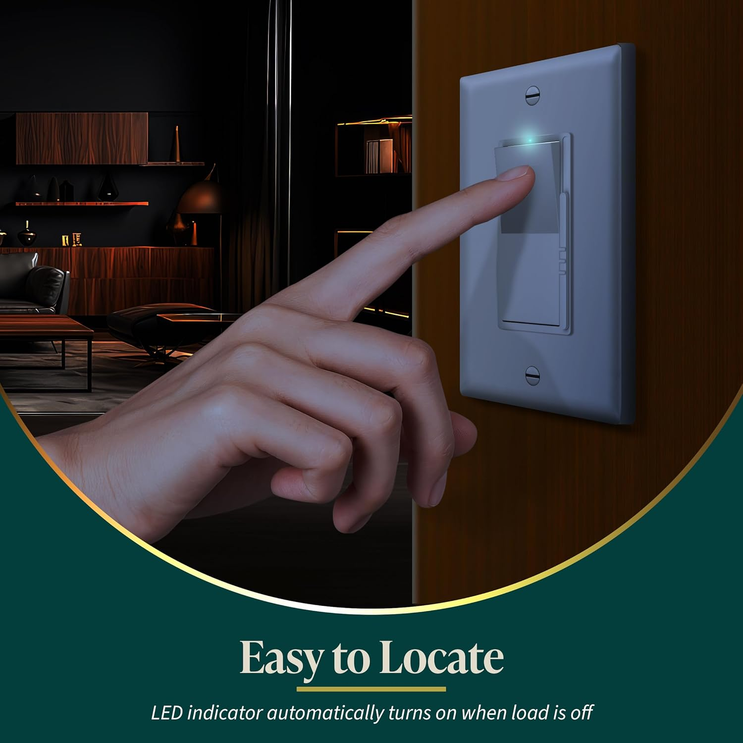 TOPGREENER Dimmer Light Switch, LED Slide Dimmer Switch,for 300W Dimmable LED/CFL Lights and 600W INC/HAL Bulbs, Single Pole/3-Way, Wall Plate Included, UL Listed, White, 5 Pack