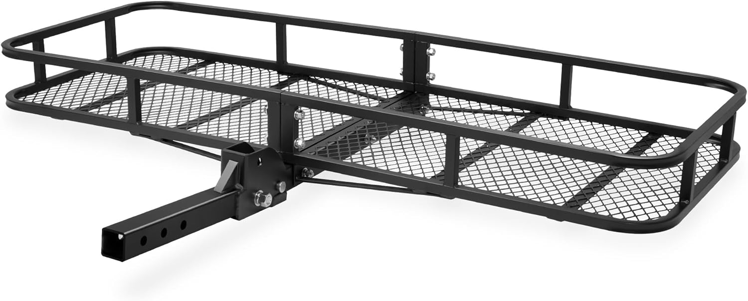 Arksen Folding Cargo Carrier Luggage Basket 2" Receiver Hitch 60"