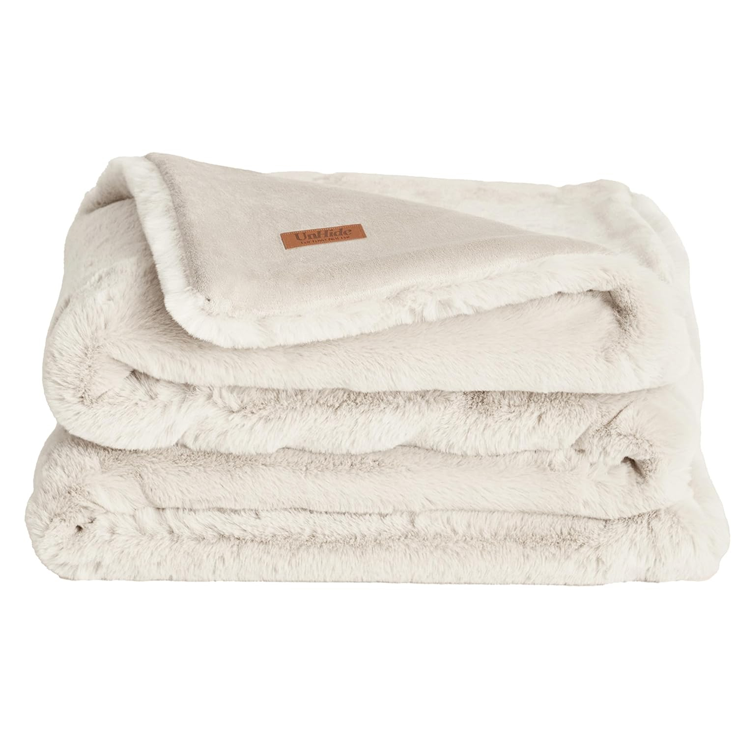 Modern Lightweight Faux Fur Baby Throw Blanket, 60" x 80", Animal Theme