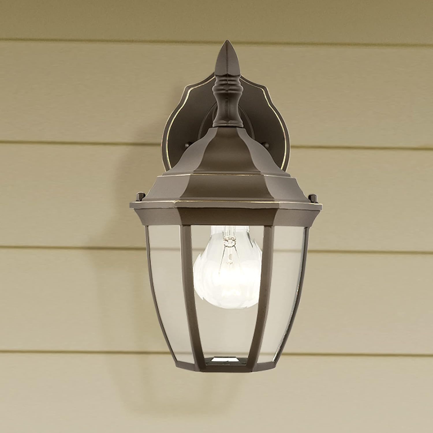 Sea Gull Lighting 88936-71 Bakersville Outdoor Wall Lantern Outside Fixture, Small One - Light, Antique Bronze