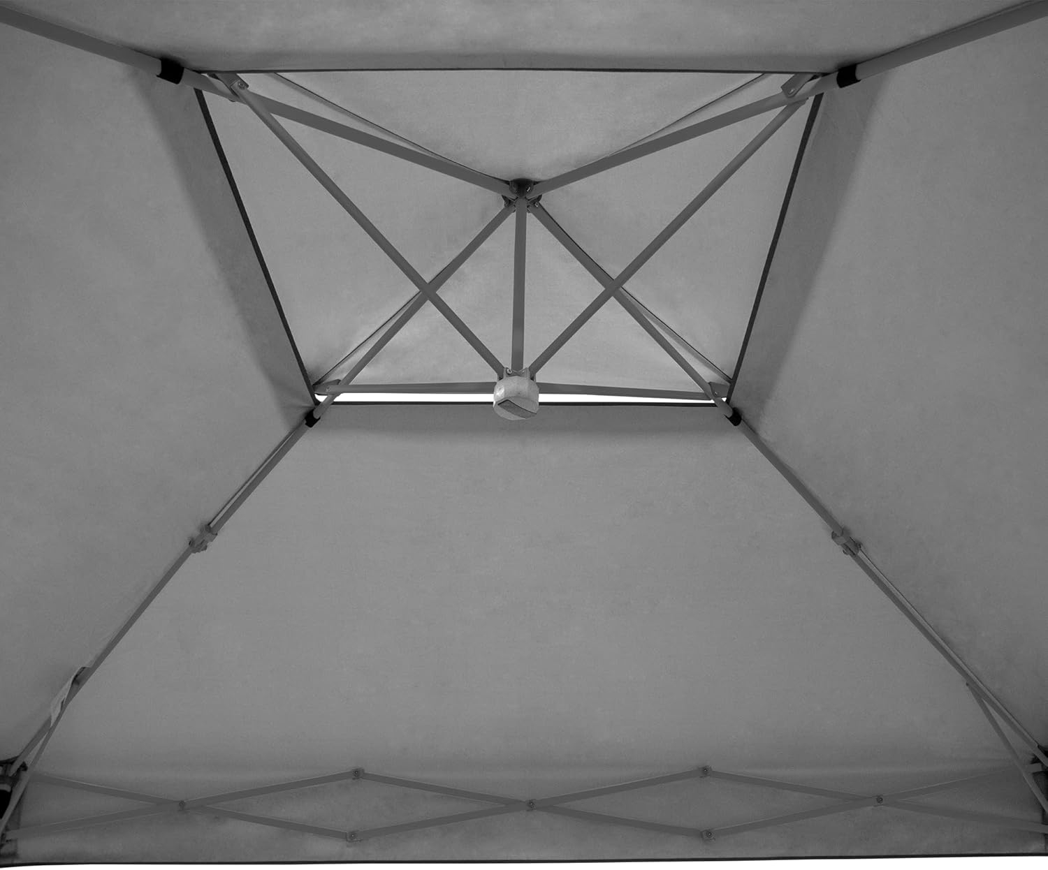 E-Z UP Patriot ONE-UP Technology Vented Shelter, 10' x 10', Black Top, Grey Frame