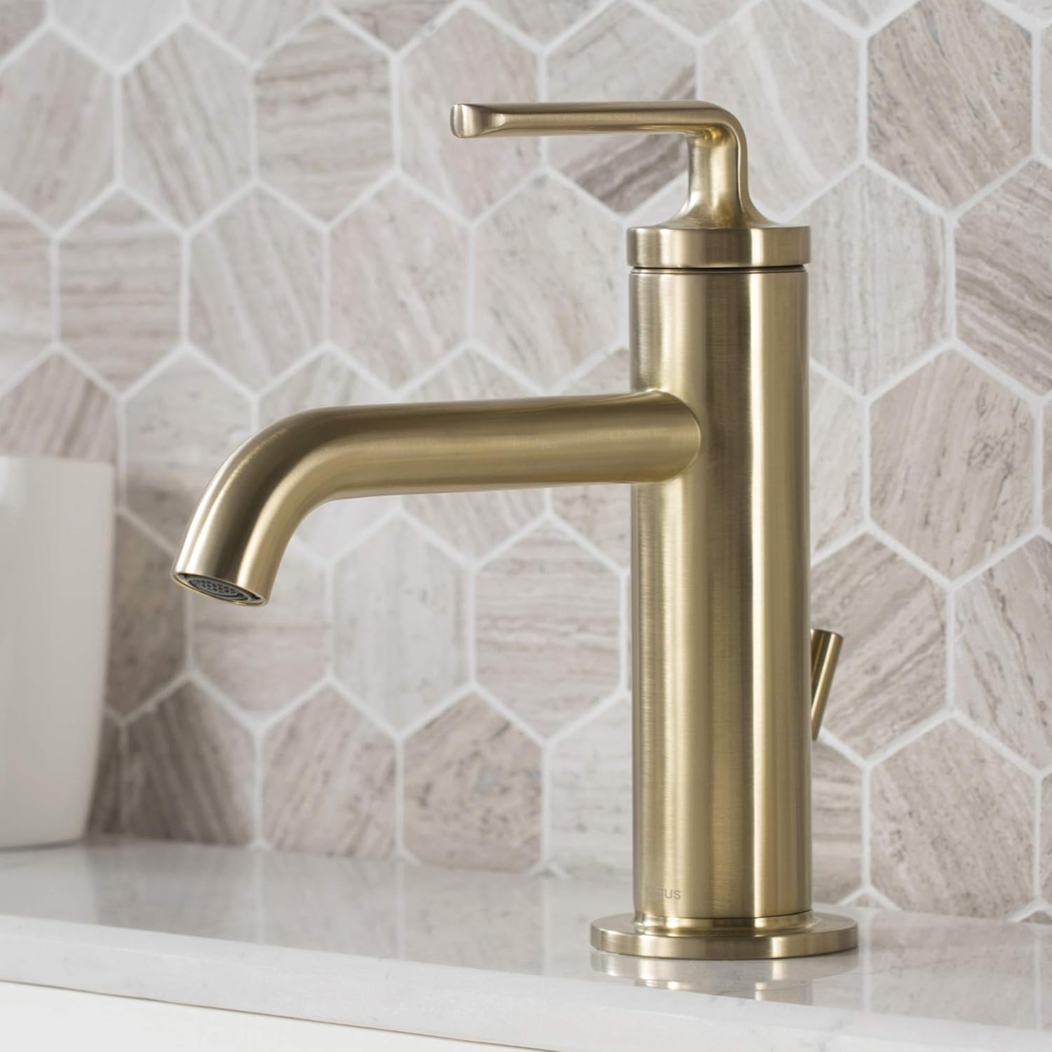 Ramus Single Handle Vessel Sink Bathroom Faucet with Drain Assembly
