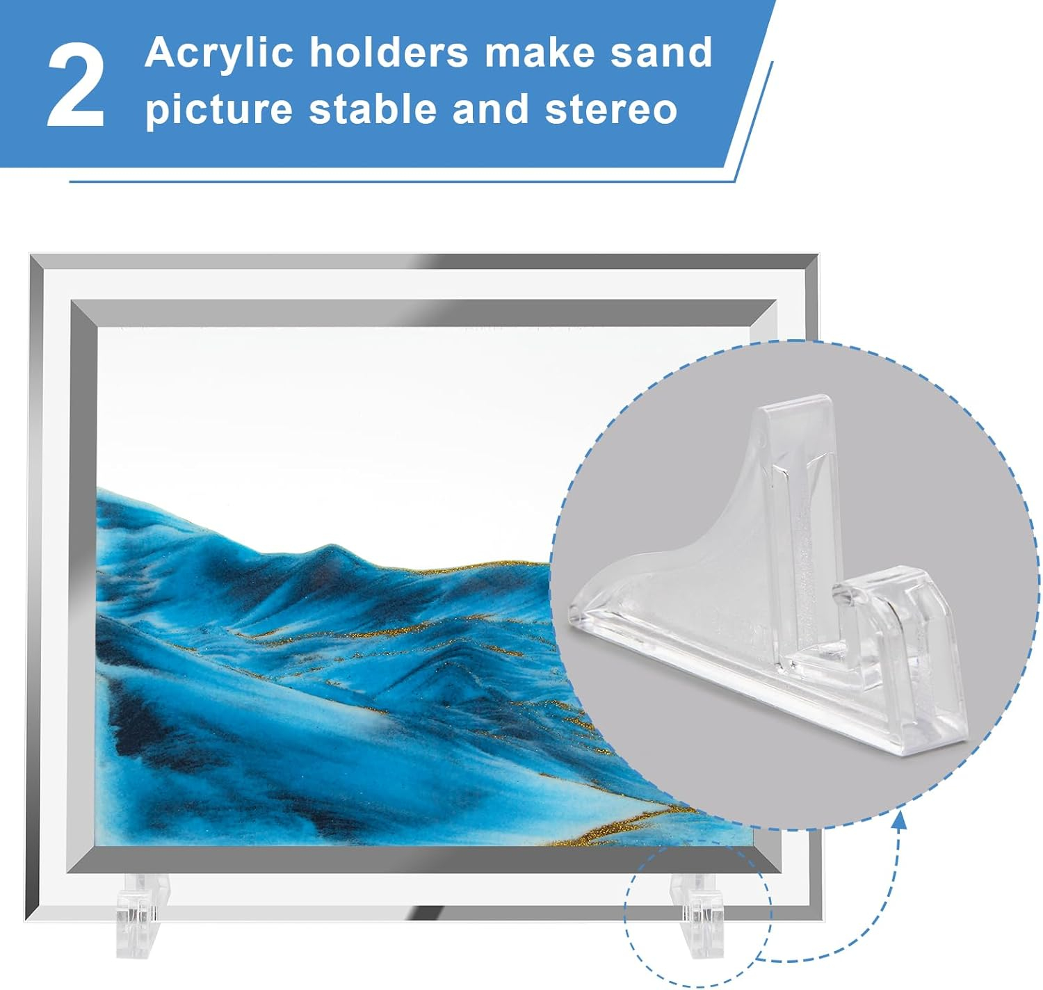Coitak Moving Sand Art Picture, Dynamic Sand Picture, Desktop Sand Art for Home Decor and Office (12x10inch)