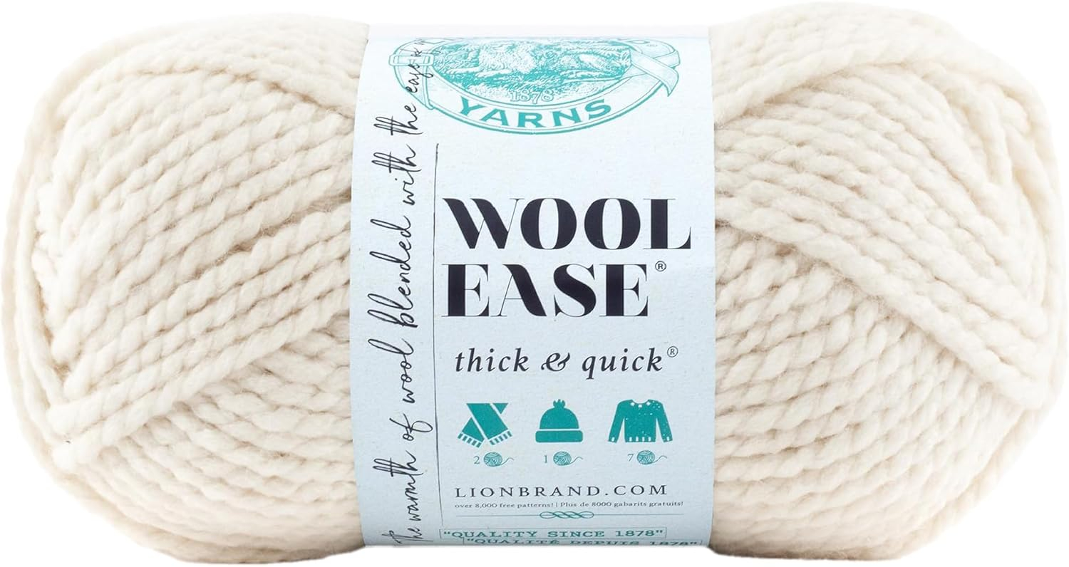 Lion Brand Yarns Wool Ease Thick & Quick Fisherman Yarn, 1 Each