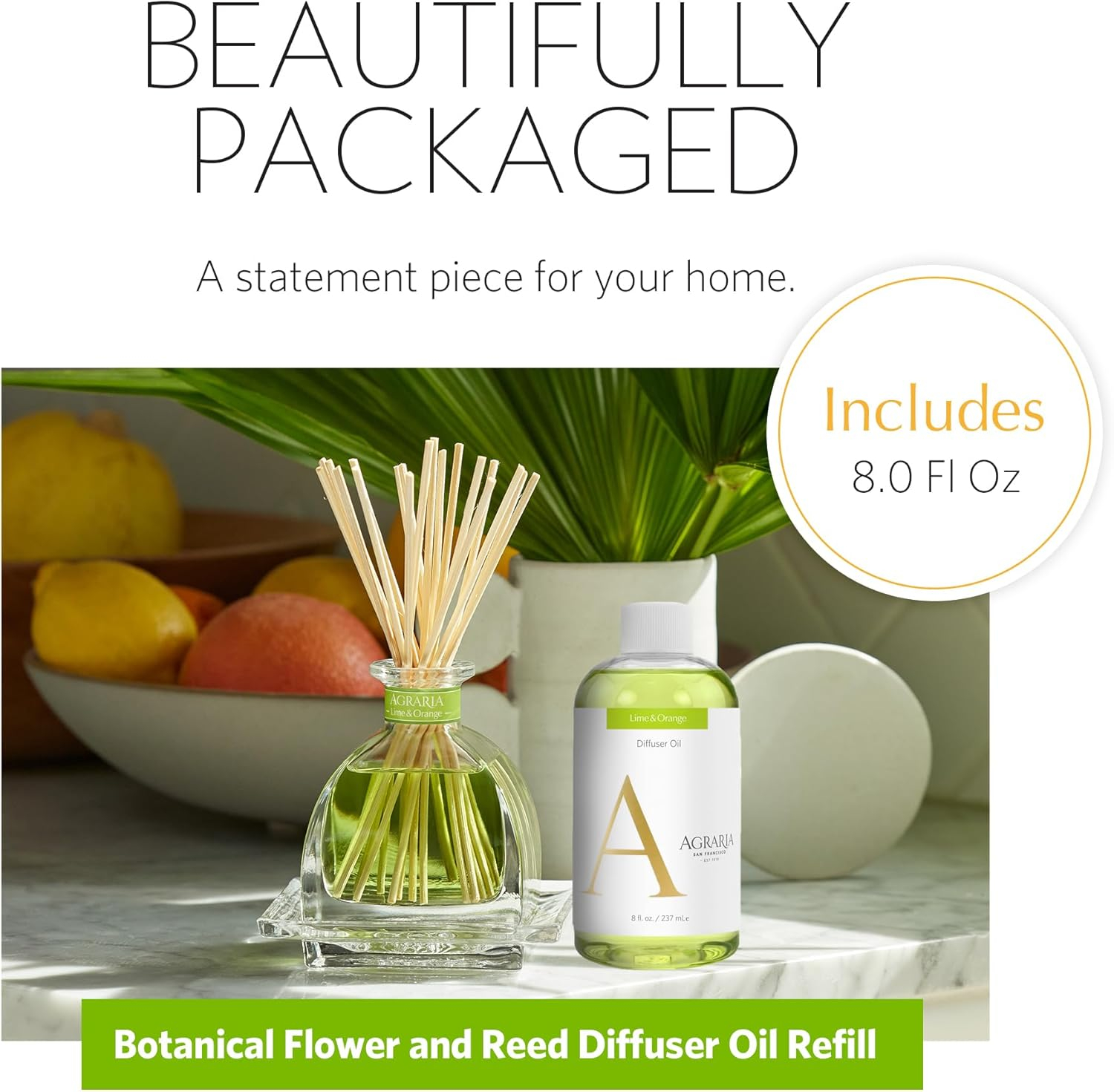 8 oz. Lime & Orange Diffuser Refill with Natural Oils