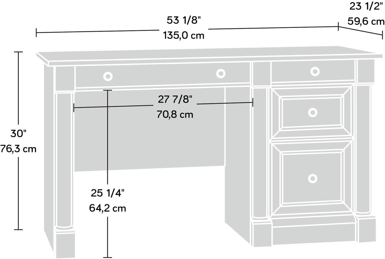 Sauder Palladia Engineered Wood Computer Desk in Wind Oak