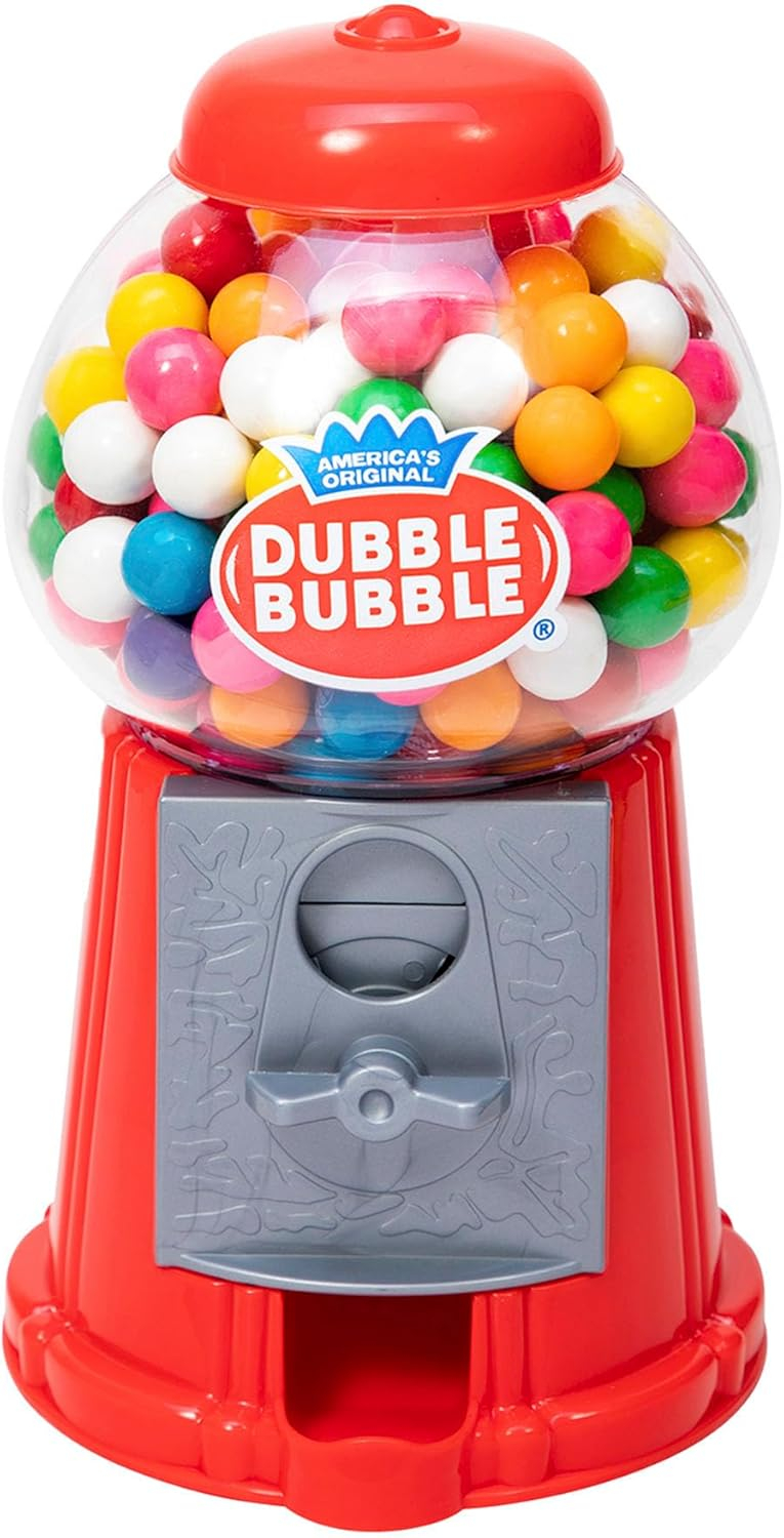 Schylling Dubble Bubble Classic Gumball Machine with Assorted Bubble Gum – Fun Candy Dispenser for Kids & Adults