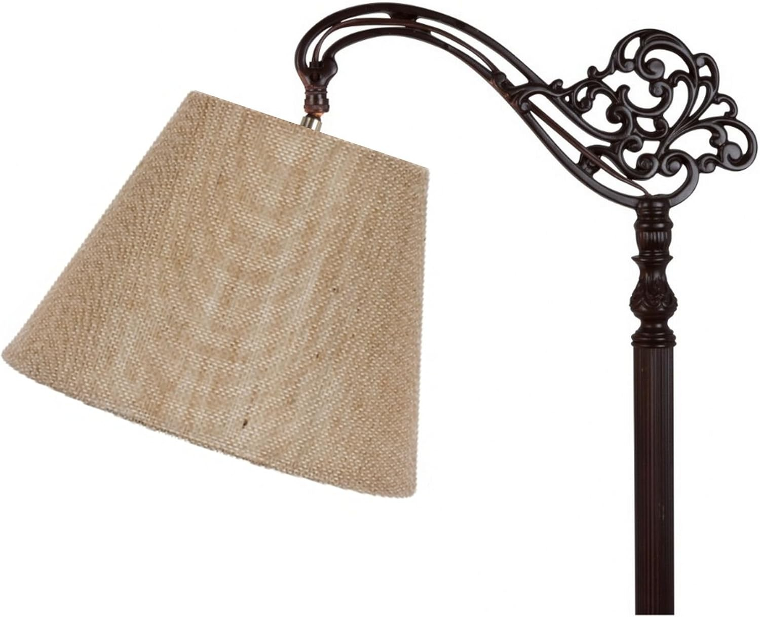 Beige Burlap 8 Inch Empire Lampshade with Uno Fitter