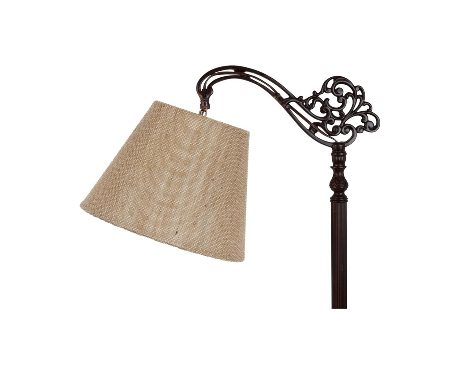Beige Burlap 8 Inch Empire Lampshade with Uno Fitter