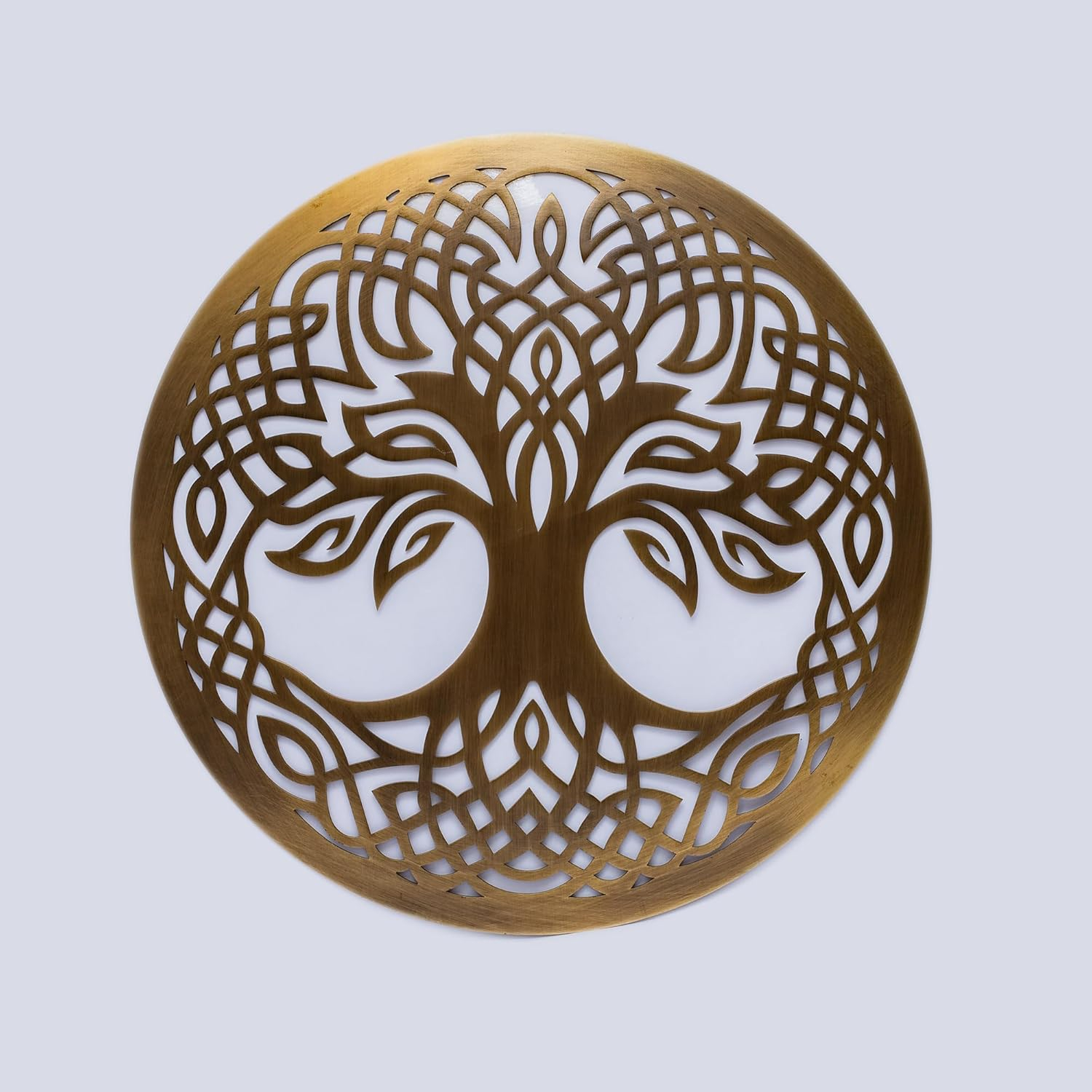 Exclusively Irish Tree of life round-shaped wall hang (Antique Brass)