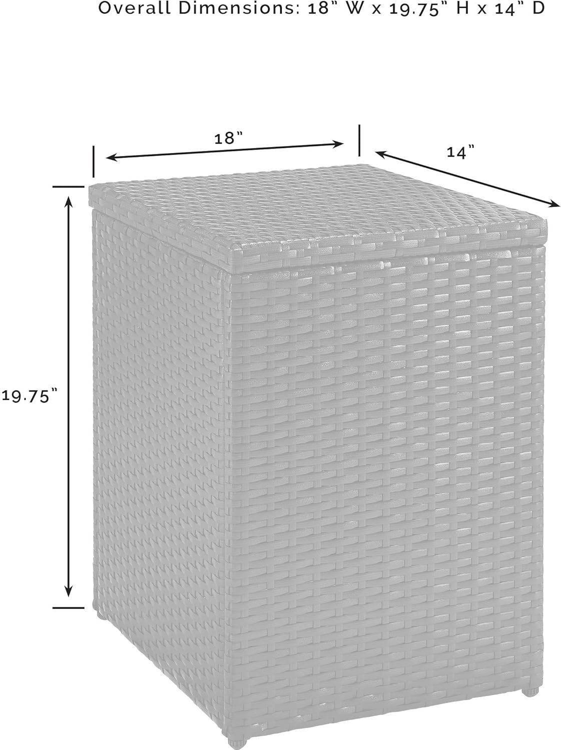 HomeStock African Artistry Outdoor Wicker Rectangular Side Table Brown