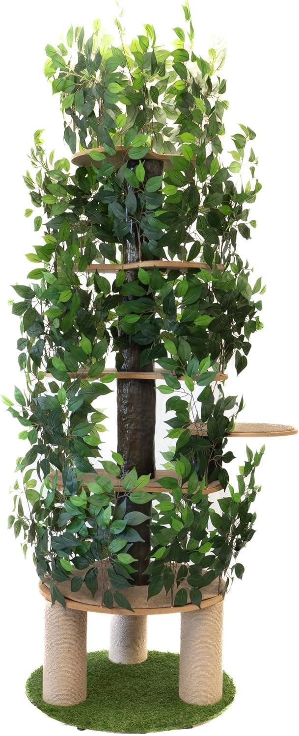 On2 Pets 7Ft Cat Tree Tower with Scratching Posts & Multi-Level Perches