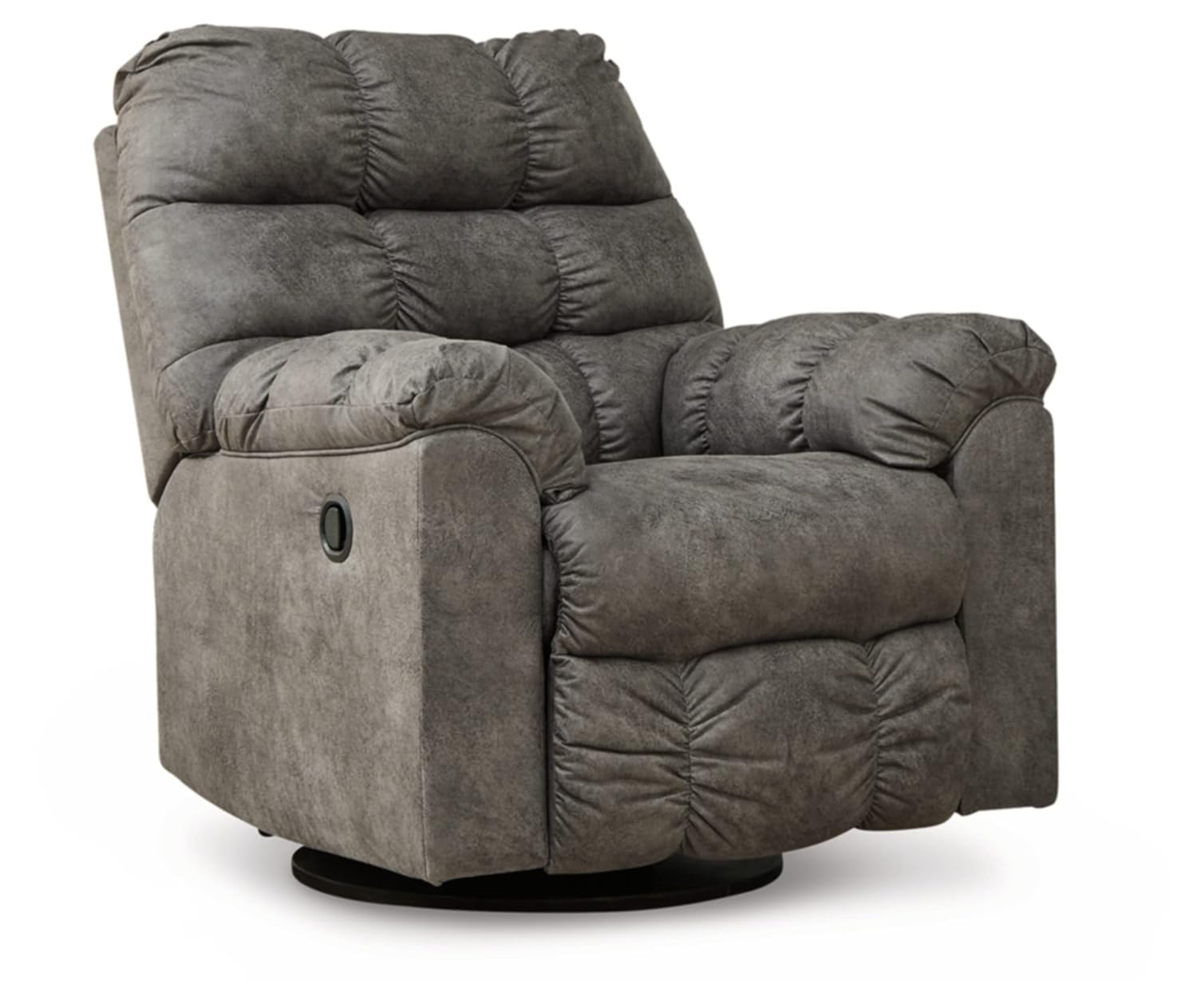 38" Wide Faux Leather Power Swivel Standard Recliner