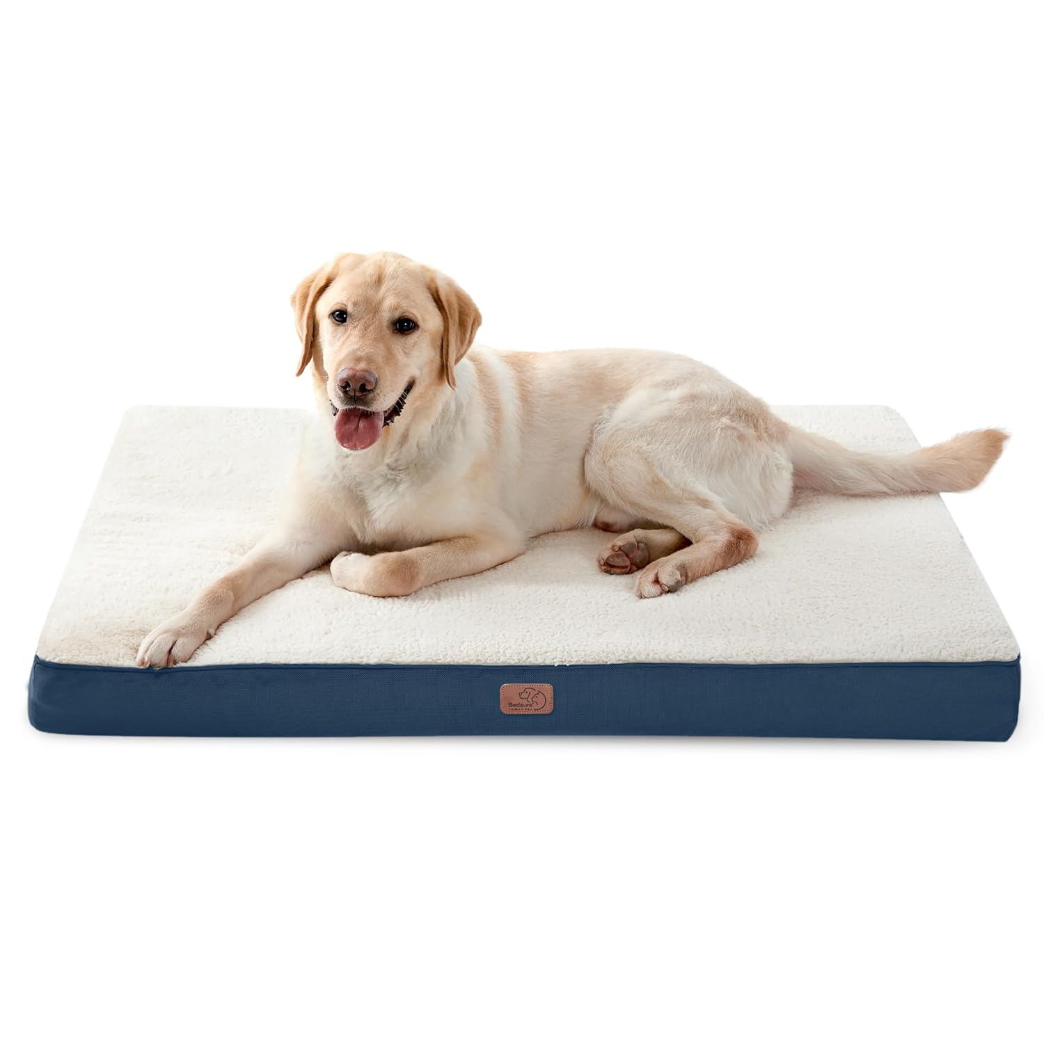Bedsure Dog Bed Large Sized Dog - Orthopedic Waterproof Pet Beds with Removable Washable Cover, Egg Crate Foam Puppy Mat, Suitable for Pet Up to 65 lbs