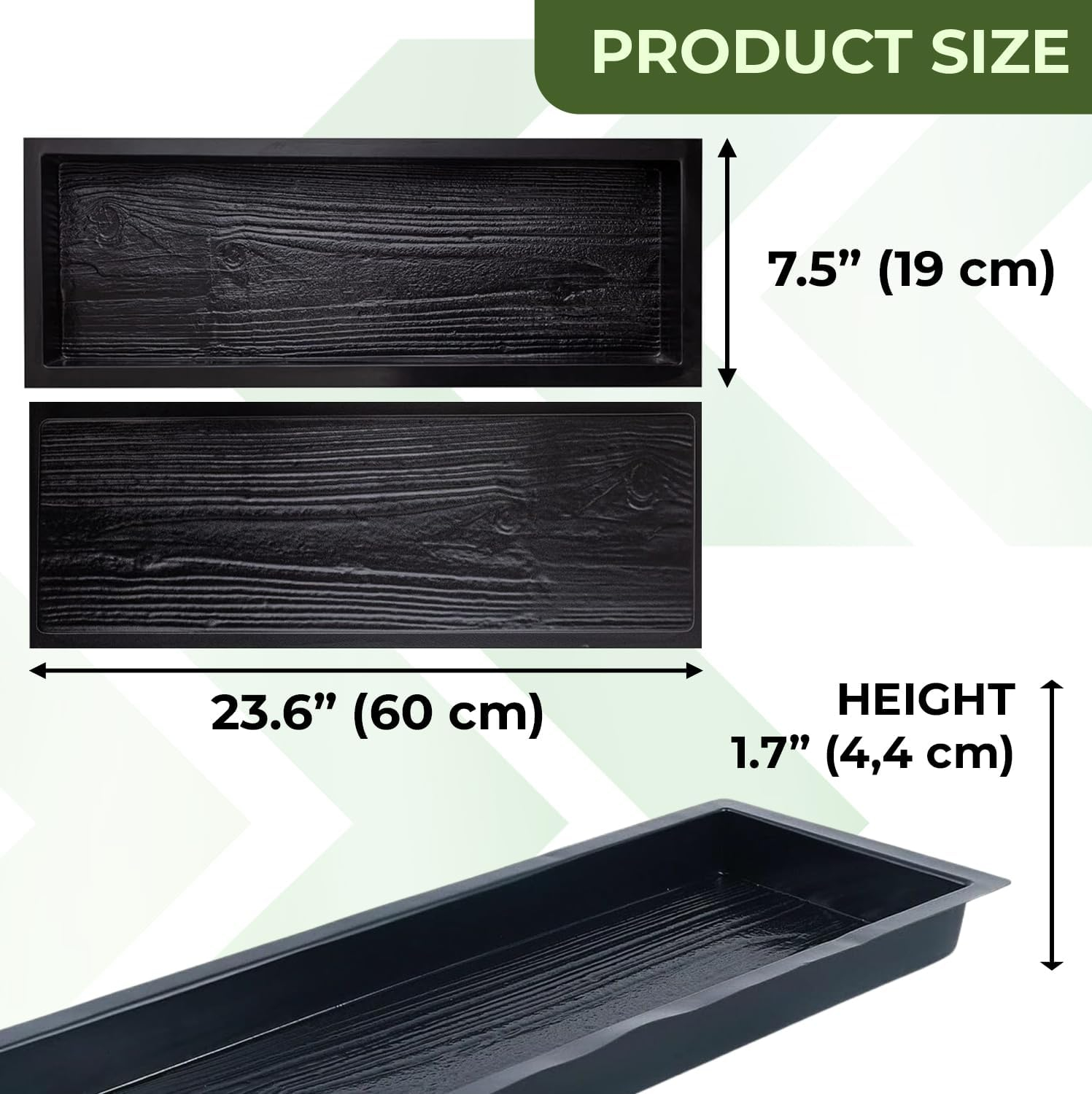 Big DIY Precast Concrete Molds 2 pcs Wooden Pavers Cement Paver Mold - Pathmaker ii Mold Hormigon Molde - Paving Stone Molds for Concrete - DIY Stepping Stone Forms