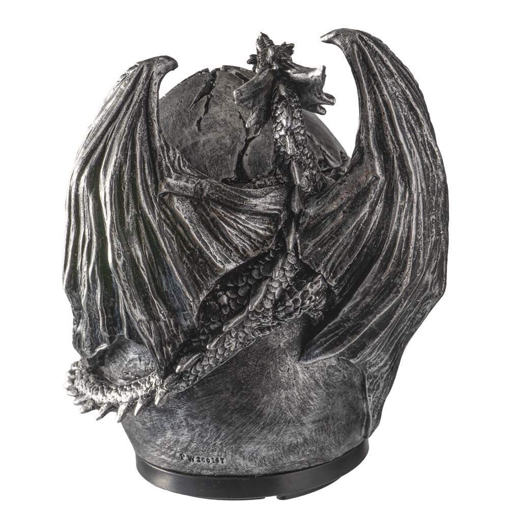 Pacific Giftware Mystical Dragon Egg Shape Aroma Diffusers for Essential Oils 4 Timer Color Changing LED Night Light Auto Off Gothic Fantasy Home Decor