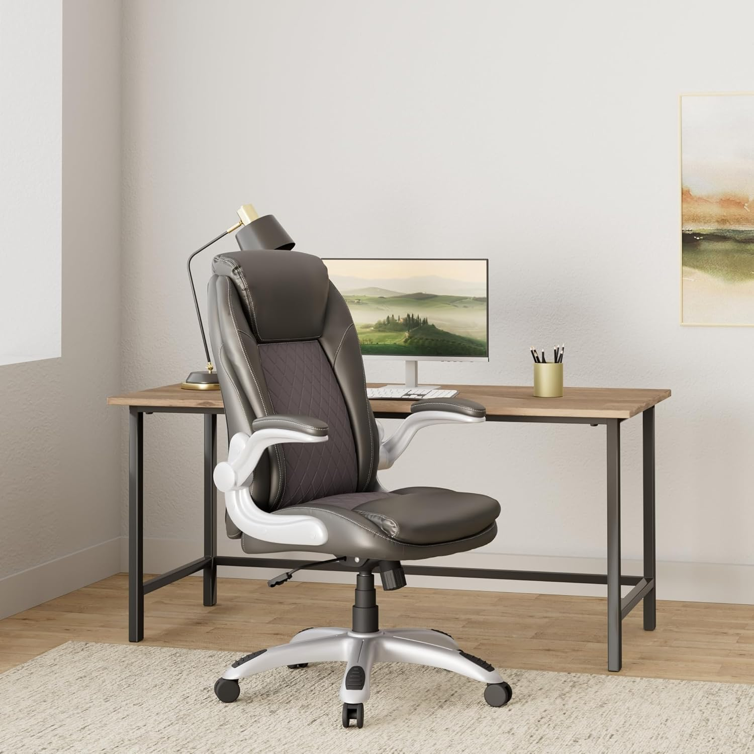 Staples Sorina Bonded Leather Chair Grey (53253)