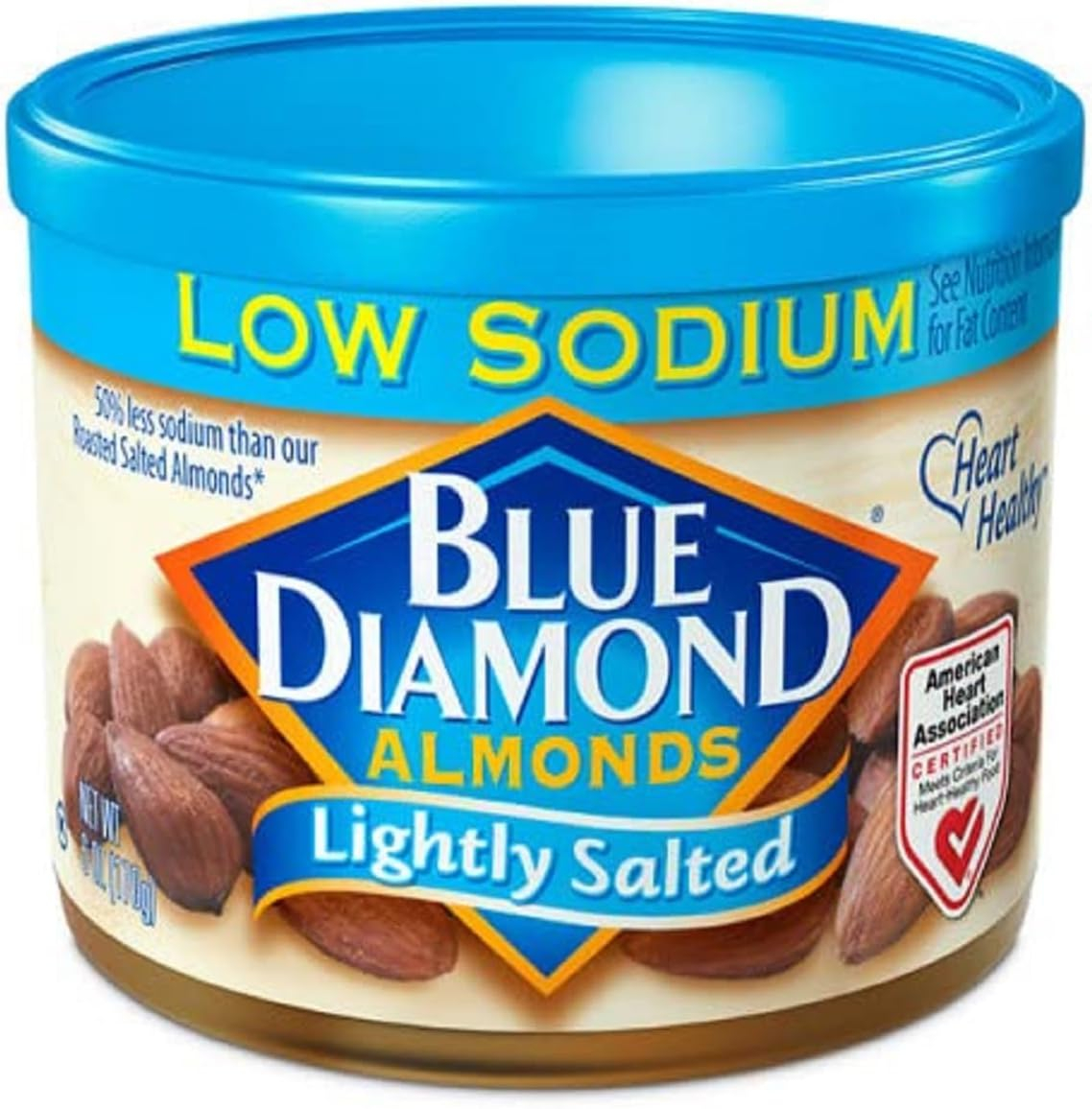 Blue Diamond Shelf Stable Almonds Lightly Salted Pieces, 6 oz Can