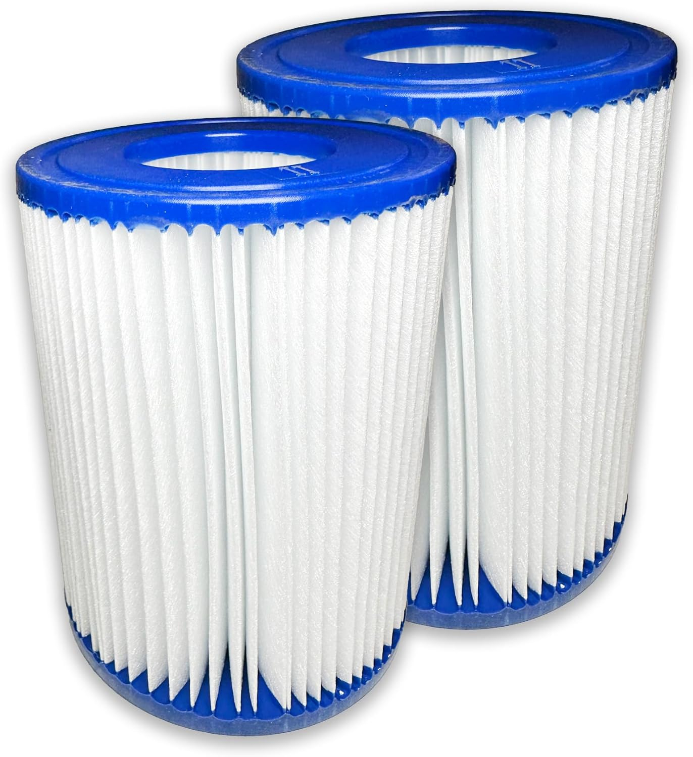 Nispira Pool Filter Replacement for Bestway Flowclear Hot Tubs Type II Cartridge Lay Z Spa Filter Pump 58094 530-800 Gal. | Pack of 2