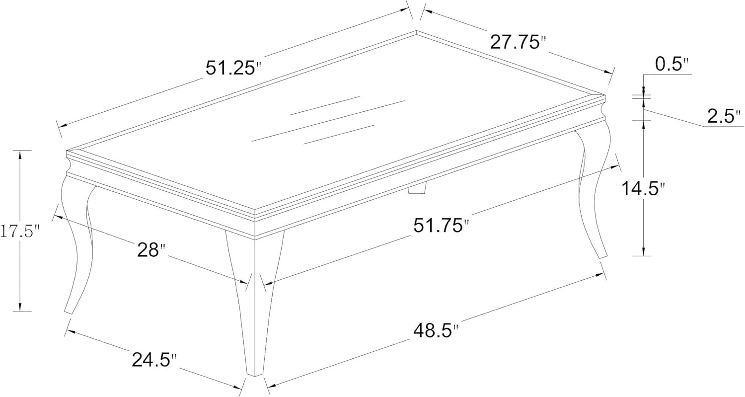 Coaster Home Furnishings 705018 Coffee Table, Black