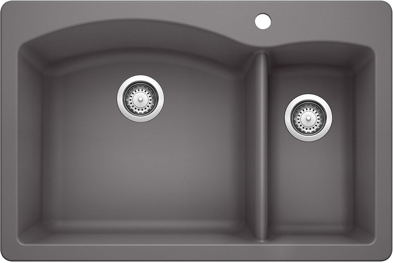 Diamond Silgranit 33" L x 22" W Double Basin Drop-In/Undermount Sink