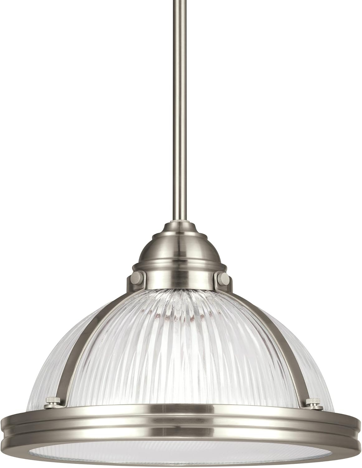 Brushed Nickel Clear Glass LED Pendant Light