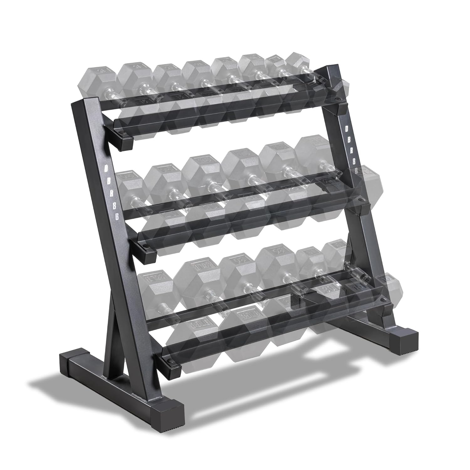 Marcy Deluxe Three Tier Metal Home Workout Gym Dumbbell Weight Rack | DBR86