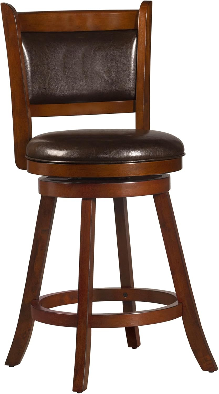 Hillsdale Dennery Swivel Counter Stool, Cherry