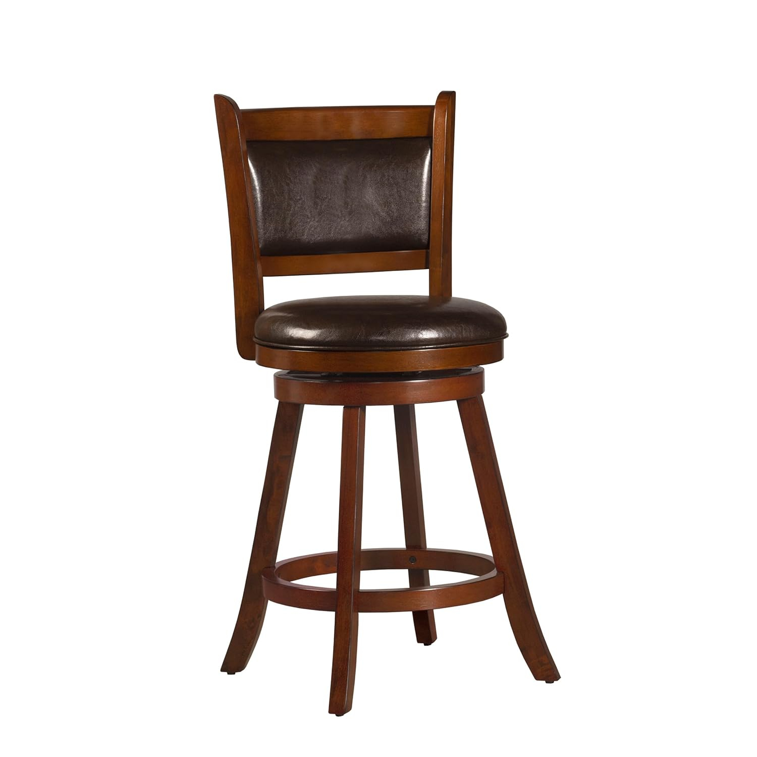 Hillsdale Dennery Swivel Counter Stool, Cherry