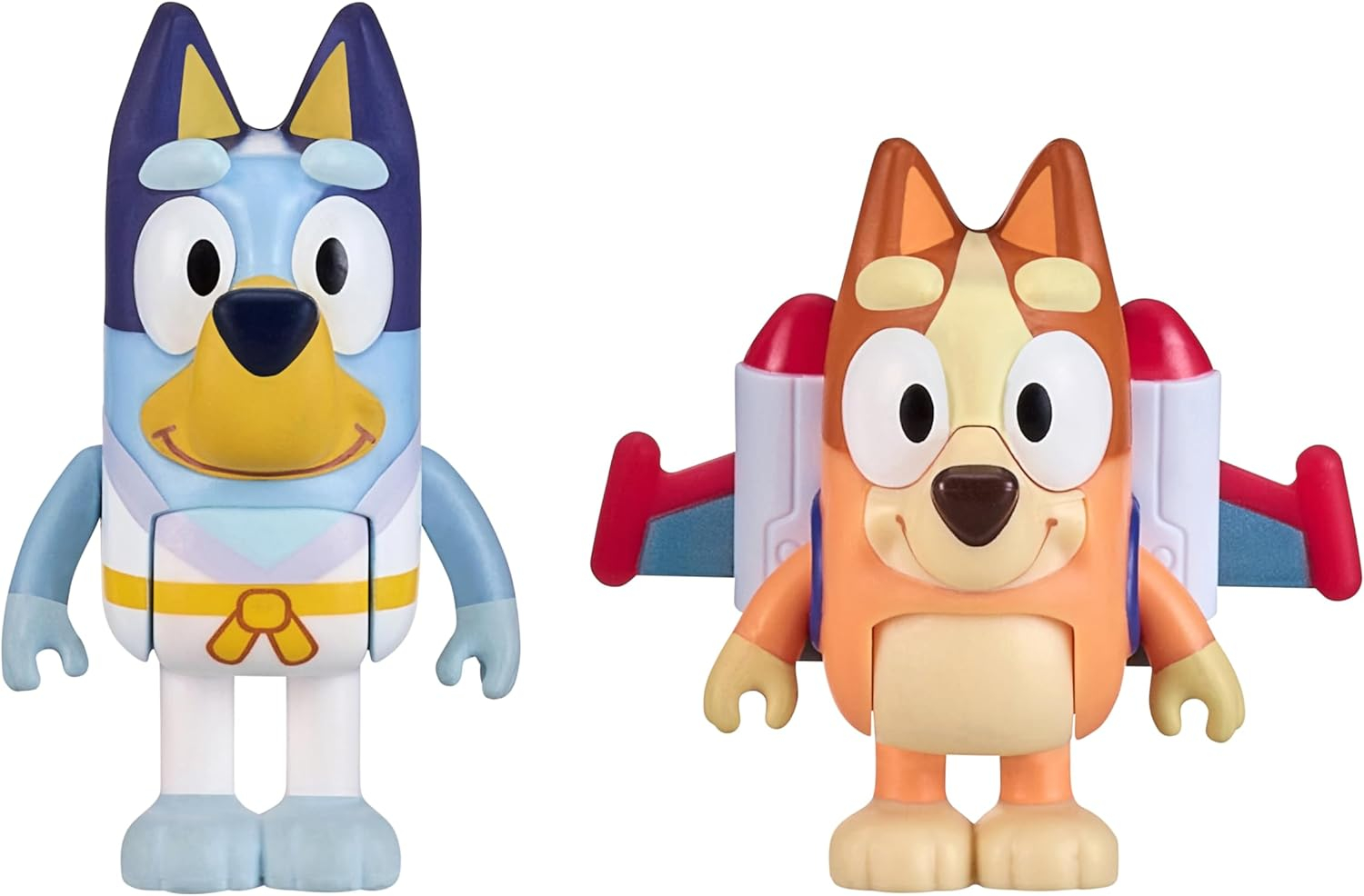 Bluey Action Heroes 2.5 inch Bluey and Bingo Figures, Ages 3+