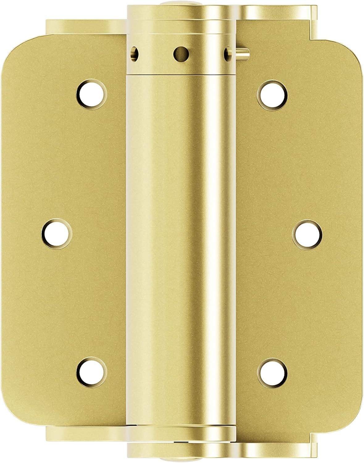 Hillman Group 851598 Carded - Adjustable Spring Door Hinges, Brass Plated - 3 in.