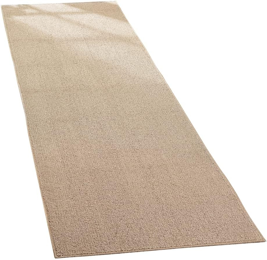 Collections Etc Extra-Wide and Extra-Long Skid-Resistant Floor Runner Rug for High-Traffic Flooring Areas, Including Entryways, Hallways, Foyers and Kitchens, Sand, 28" X 60"
