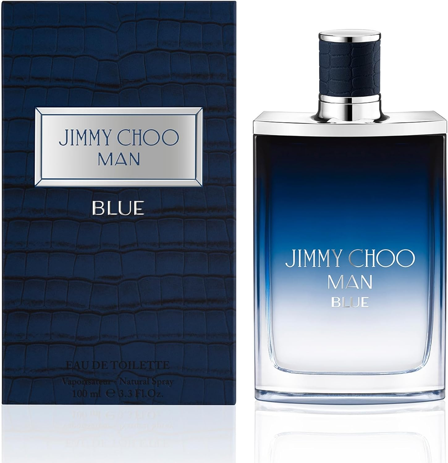 Jimmy Choo Man Blue Cologne Spray, Citrusy, Fresh, Musky, Spicy, Woody Scent, 3.3 oz