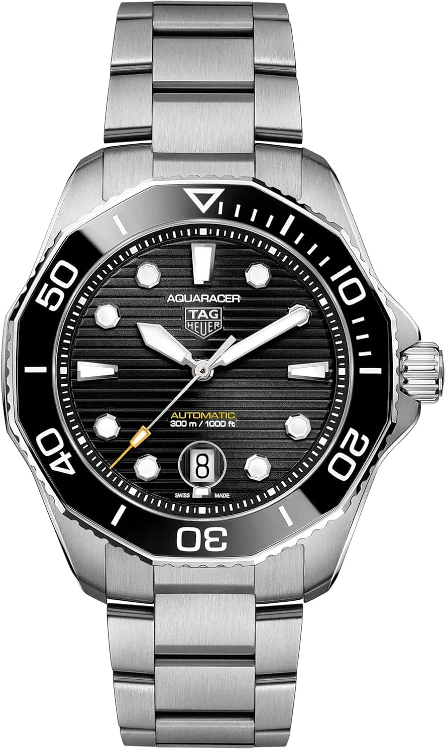 TAG Heuer Aquaracer Professional 300 Automatic Stainless Steel Black Dial Date Divers Mens Watch WBP201A.BA0632