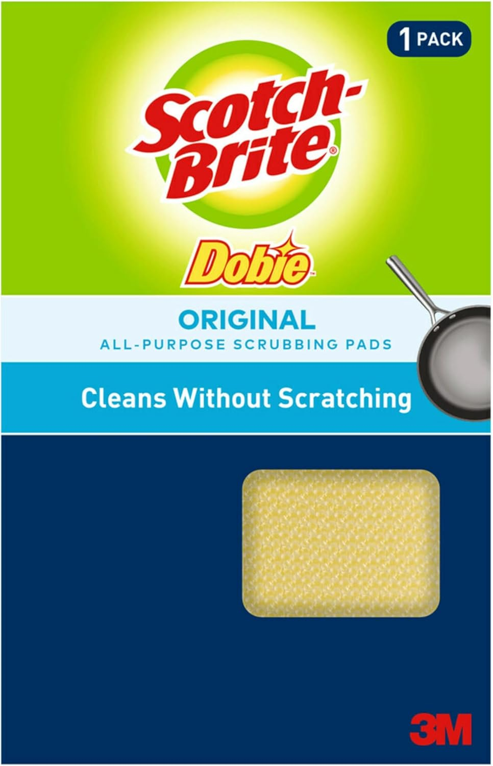 3M Scotch-Brite Dobie All Purpose Cleaning Pad  White 24 Sponges - 720