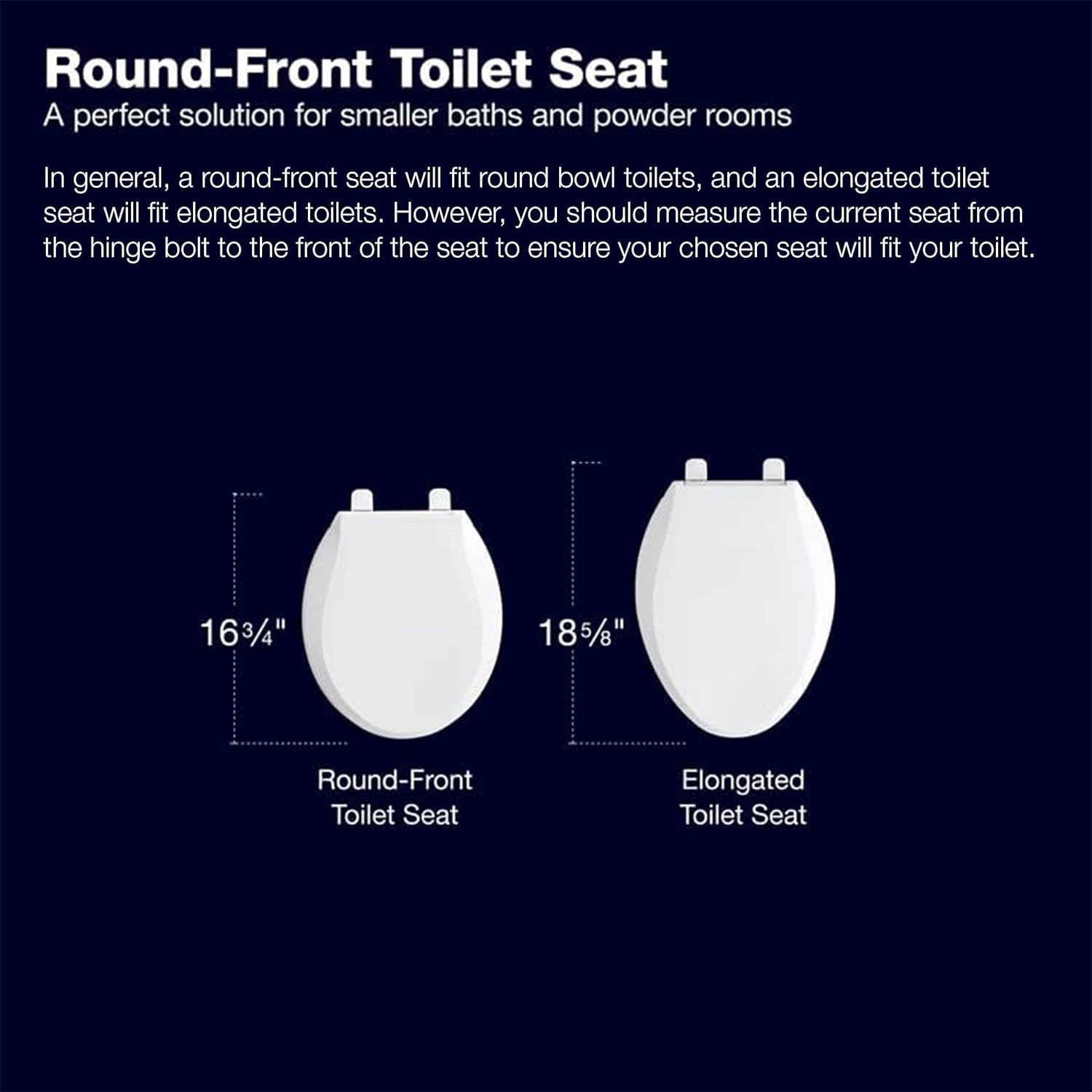 White Round Quiet-Close Toilet Seat with Grip-Tight Bumpers