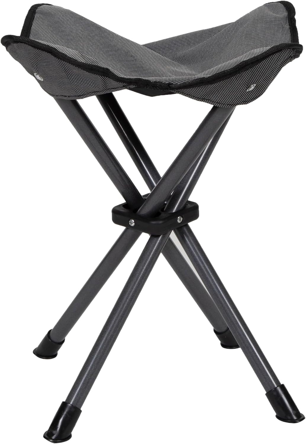 Stansport Apex Fold-up Stool Black Steel Polyester Camping Adult