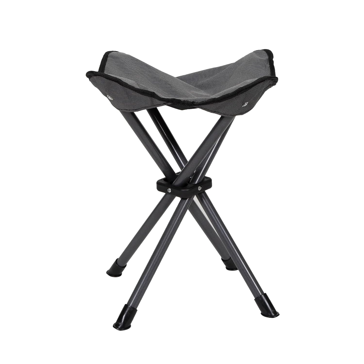 Stansport Apex Fold-up Stool Black Steel Polyester Camping Adult