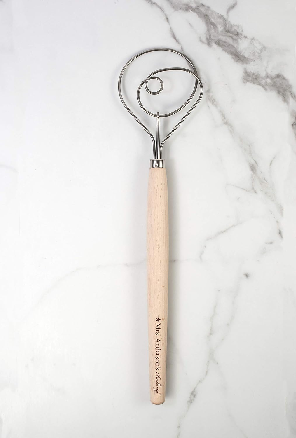 Mrs. Anderson’s Baking Dough Whisk, 18/8 Stainless Steel Blade, 15-Inches