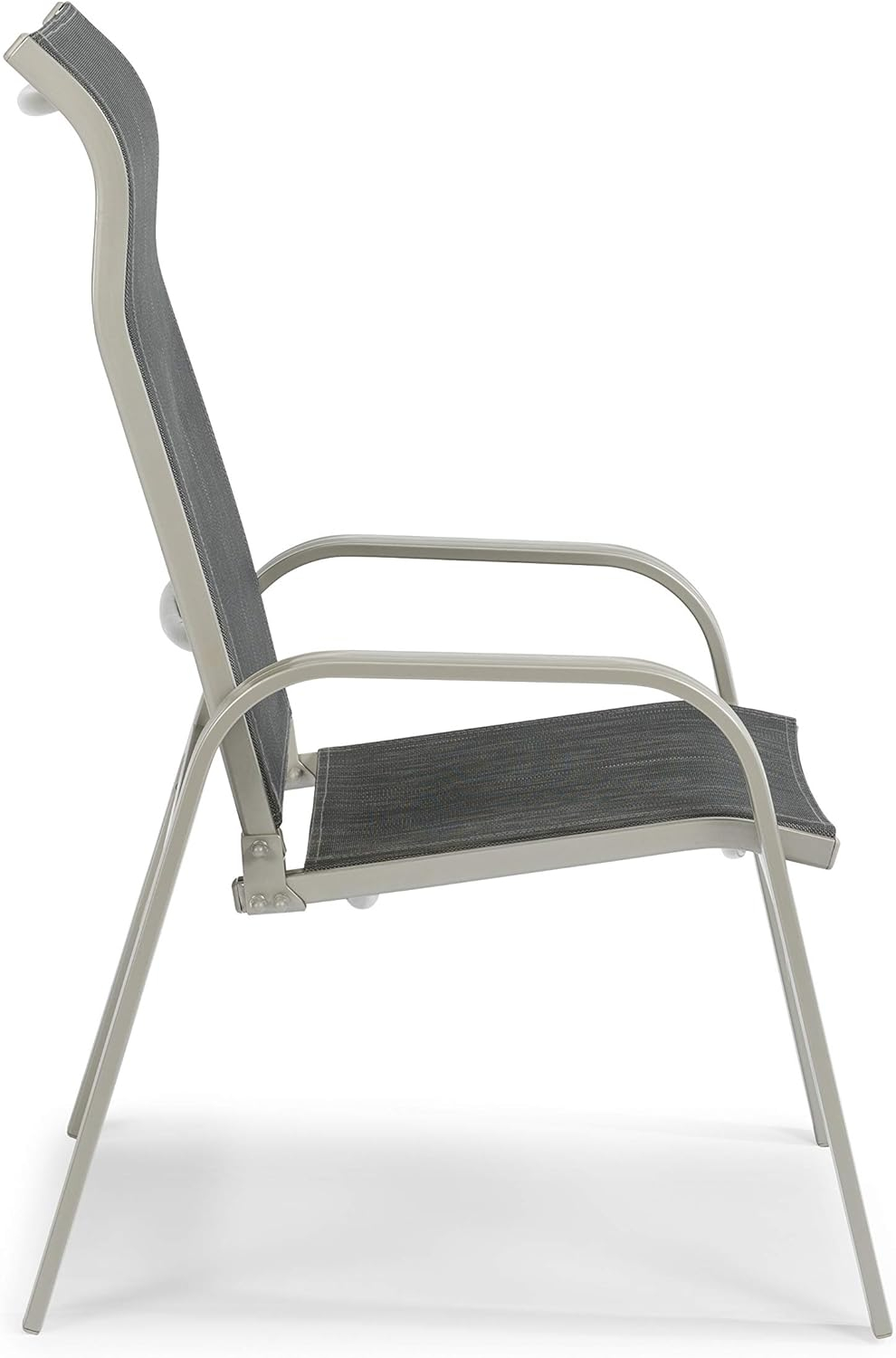 Homestyles Captiva Aluminum Outdoor Chair Pair in Gray